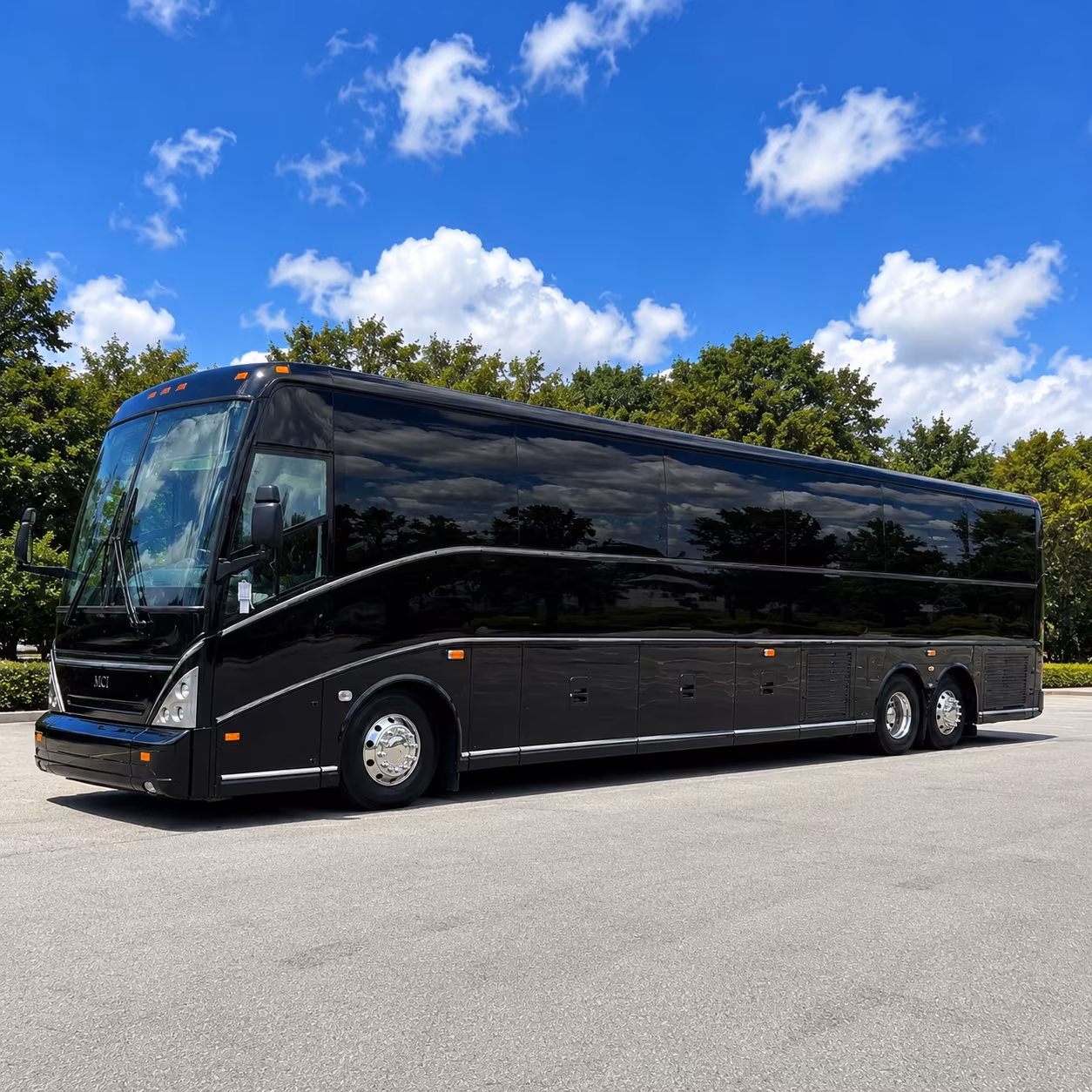 irvine comfortable charter buses for government military personnel