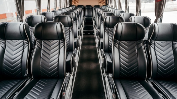 50 passenger charter bus inside oceanside