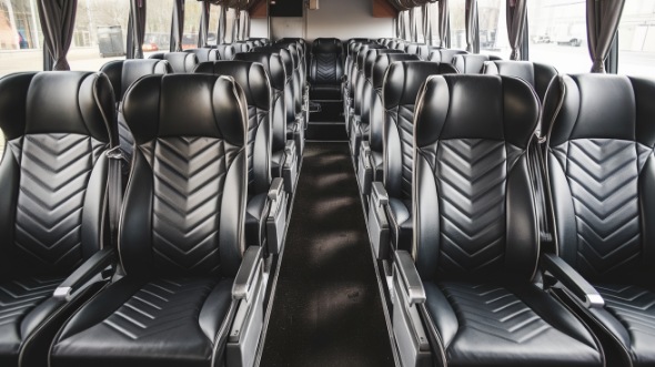 54 passenger charter bus inside encinitas