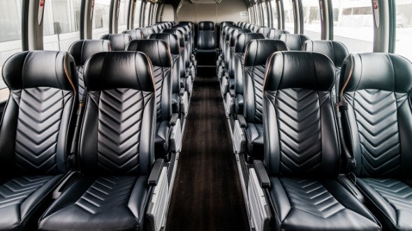 55 passenger charter bus inside carlsbad