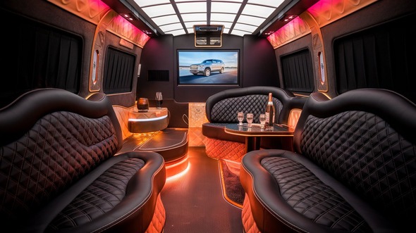 carlsbad party bus rental interior